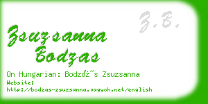 zsuzsanna bodzas business card